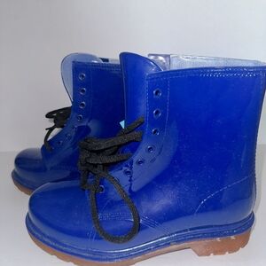 Mini Melissa Shiny Blue Kids Boots